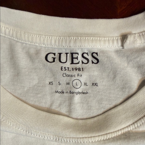 Guess White Tee with Bear and Red Logo - Picture 2 of 5
